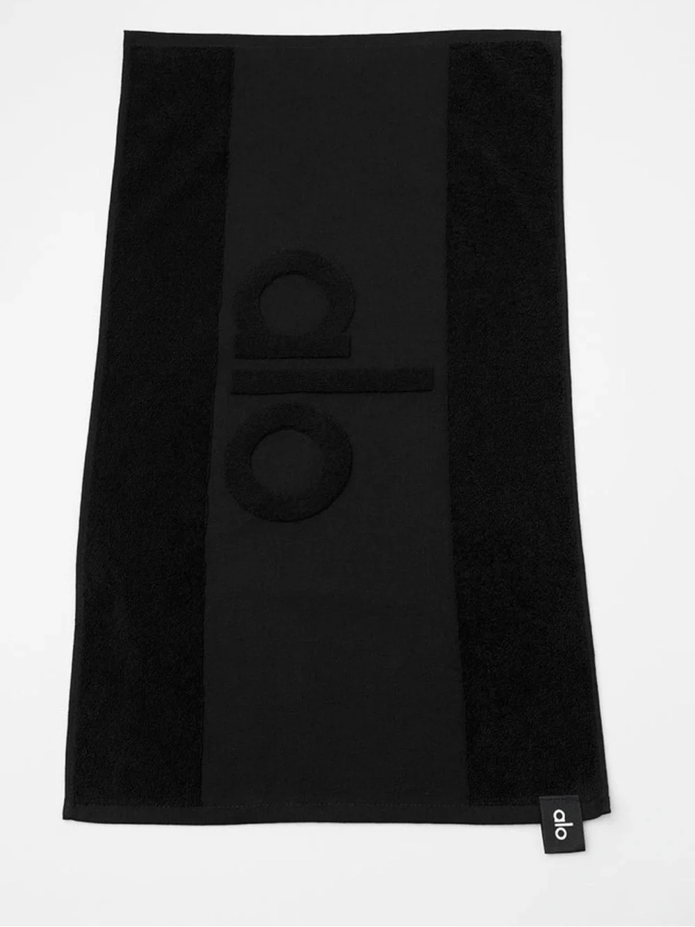 ALO Yoga Keep It Cool Gym Towel Black NWT Logo Absorbent Cotton